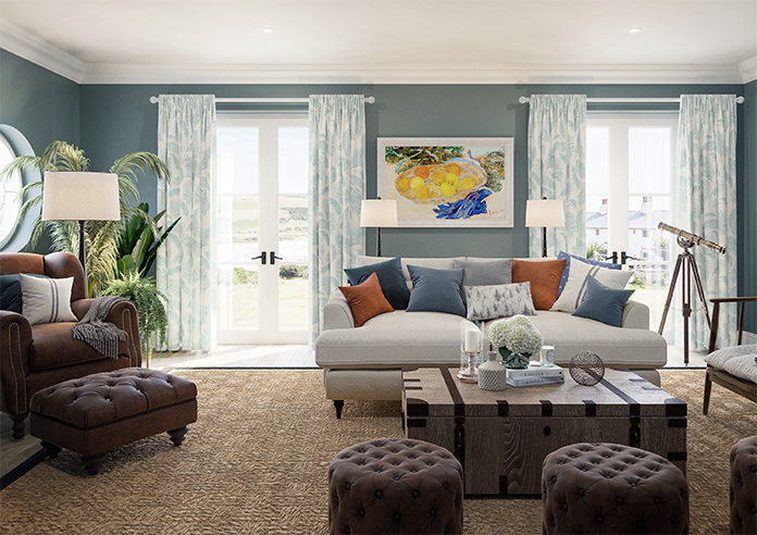 Pampas Grass, Blue Topaz - Made to Measure Curtain - Image 14